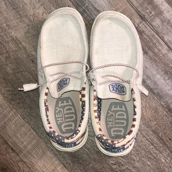 Hey Dude Casual American Flag Patriotic Loafers Women’s Size 8 - Picture 6 of 9